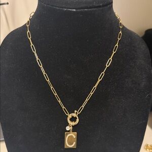 Gold Initial Pendant Necklace